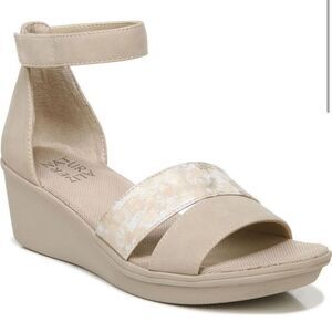 Naturalizer ‘Theron’ platform wedge ankle strap wedge sandal size 11 silver